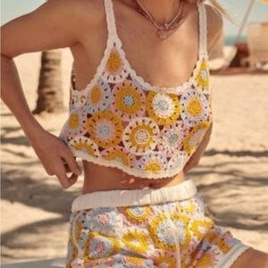 Anthropologie Sunday In Brooklyn - Crochet short set